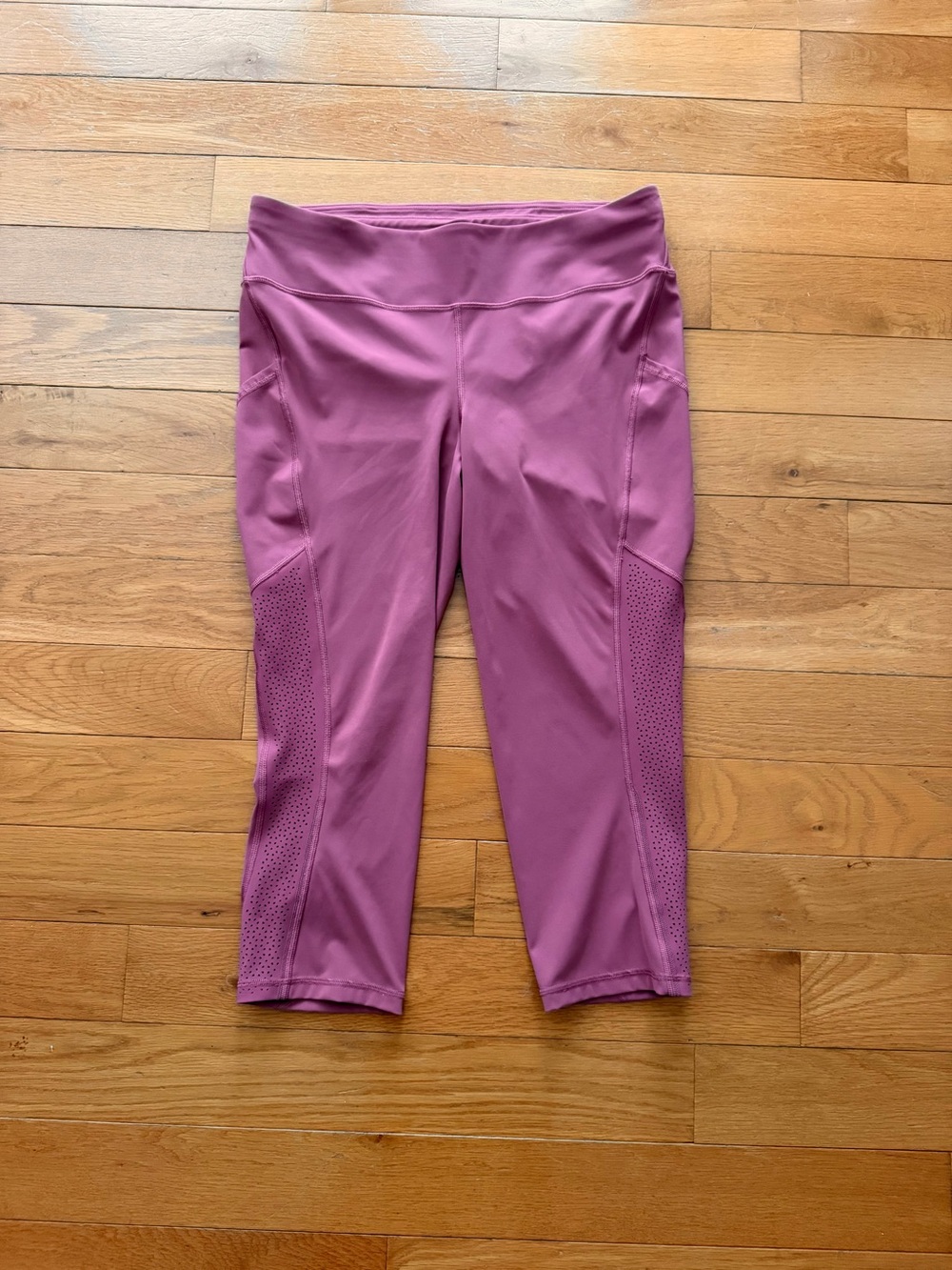 Lululemon Ready To Race Moss Rose Pink 21” Crop Leggings Size 12 - Picture 15 of 15